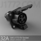 SAE J1772 32A EV Charging Socket/Inlet for EV Side